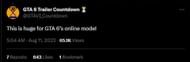 Fans of Rockstar are overjoyed since the announcement of Cfx.re broke (Image GTAVI_Countdown)